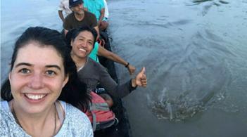 A group of individuals enjoying a boat ride