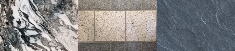 Different types of rocks