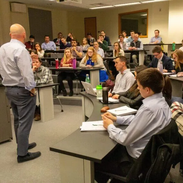 Students in a classroom with an instructor