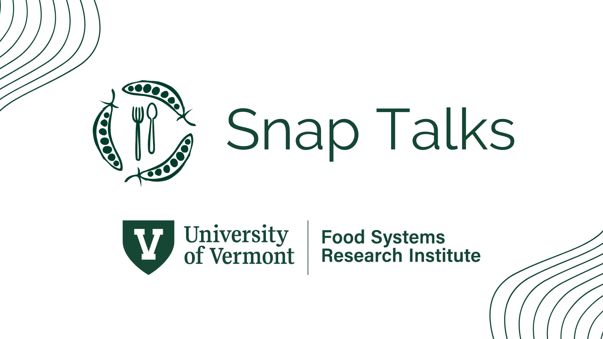 Snap Talks logo with snap peas around a spoon and fork