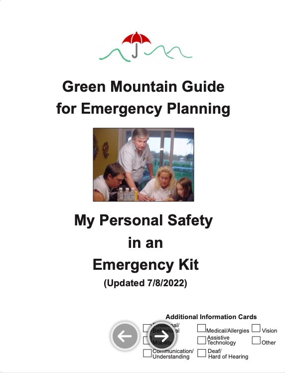 A thumbnail showing the front page of the Green Mountain Emergency Preparedness Guide
