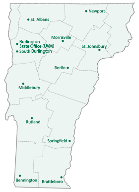 Map of UVM Extension Locations