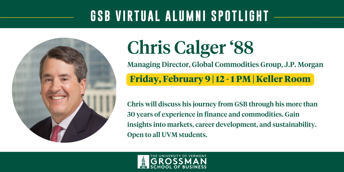Chris Calger '88 to speak at the next Alumni Career Spotlight