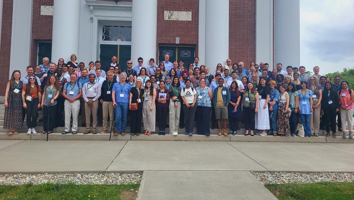 Group of 110 Conference Attendees on the Steps of UVM's Billings Library