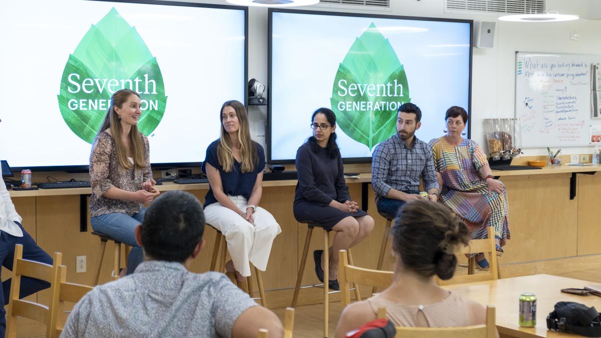 Seventh Generation hosted SI-MBA students for a panel discussion in June. 