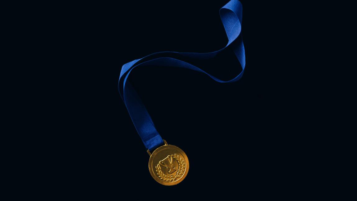 Dark Blue Ribbon Awareness 3 Award Medal