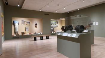 Inside of a museum gallery.