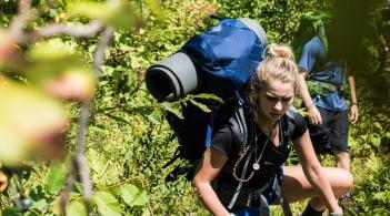 Hiking in the summer with outdoor programs