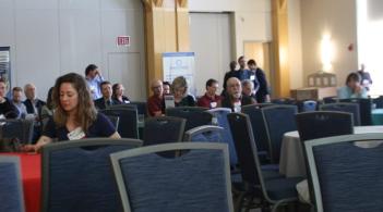 people sitting at a conference