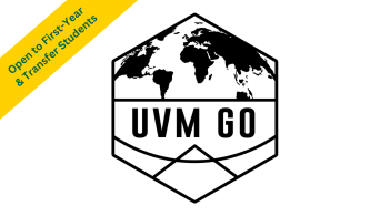 UVM GO icon, open to First Year and Transfer students