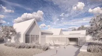 architect's rendering of the new clinic