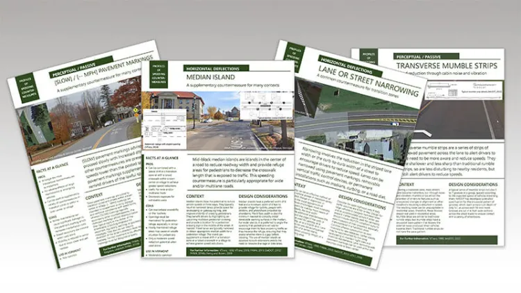 Image of a selection of traffic safety fact sheets