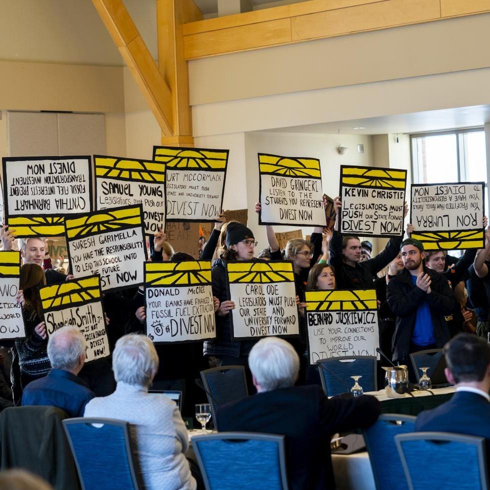 Fossil fuel divestment rally