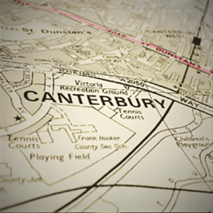 map of canterbury