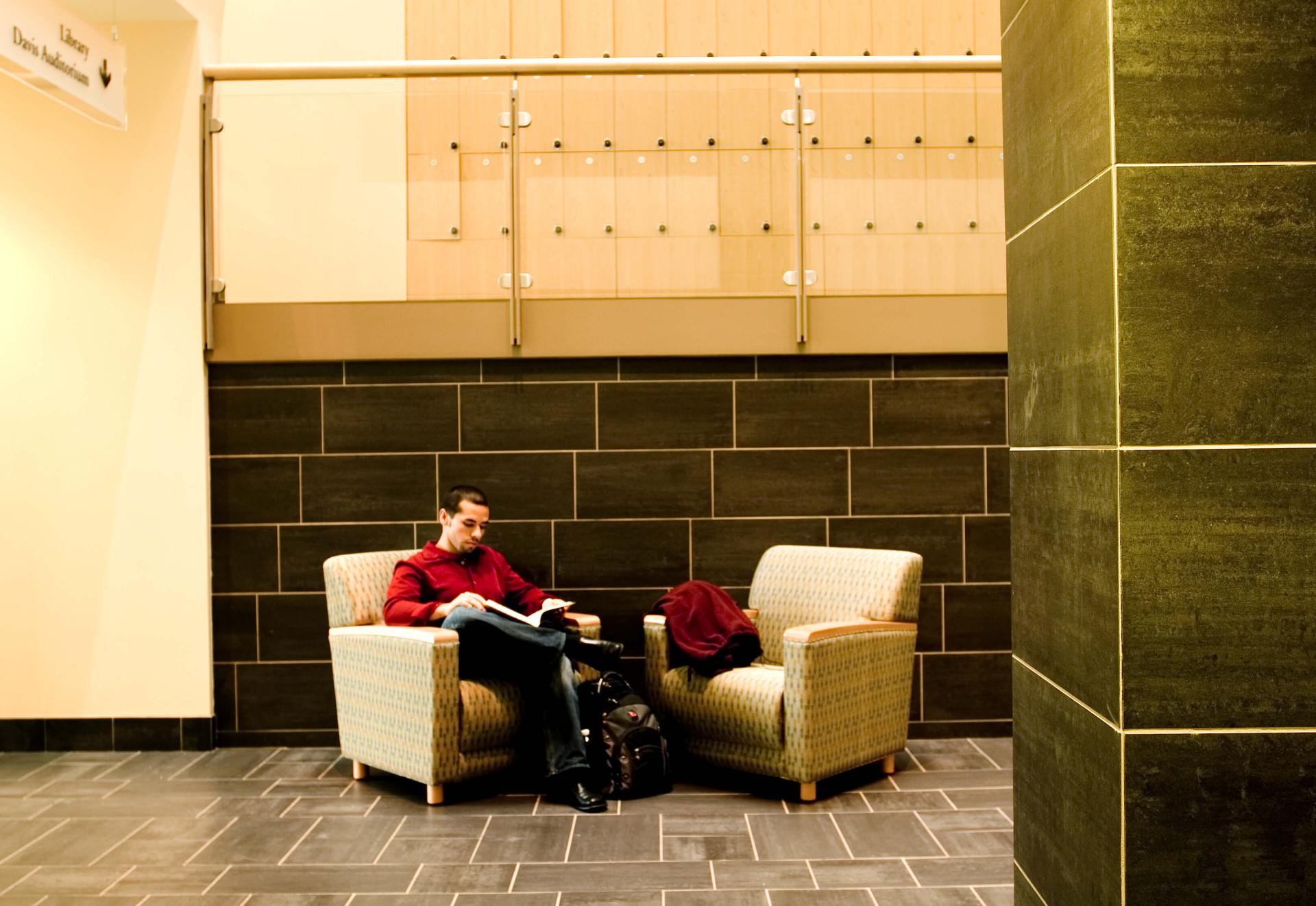 Student studying in the Given building.