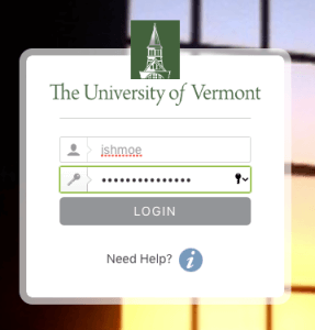 Diagram showing how to associate UVM Net ID with CITI