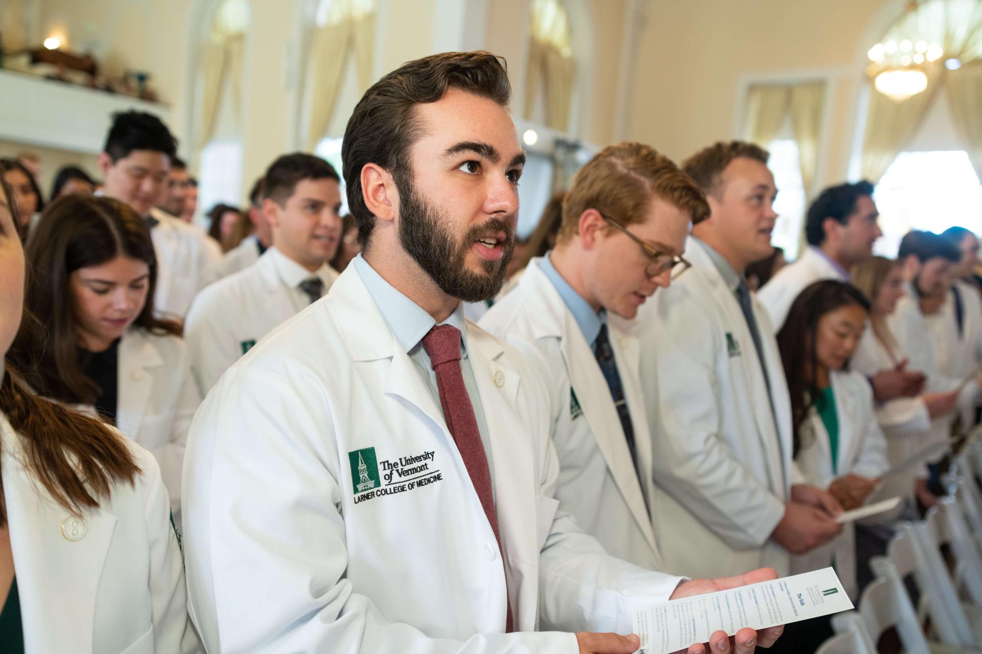 Students in the audience at the White Coat Ceremony