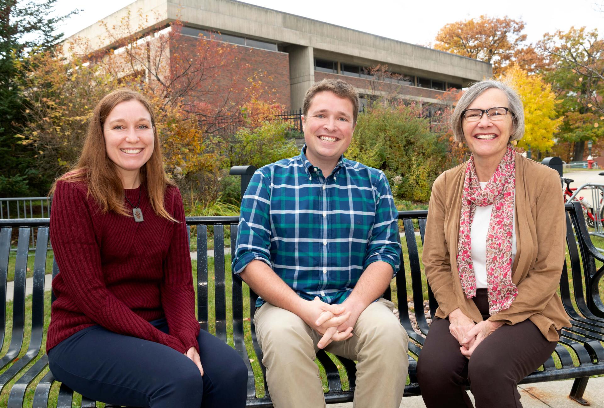 Emily Mars Raymond with her internship mentors