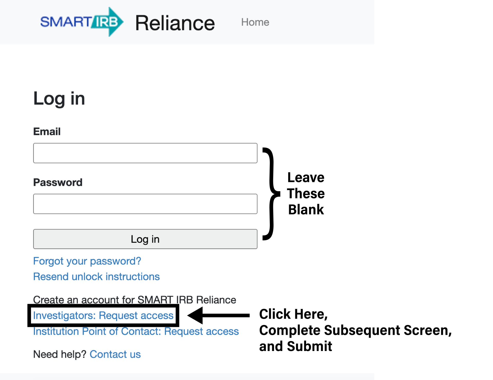 Login Instructions for Smart IRB within IRB Policy 13.5