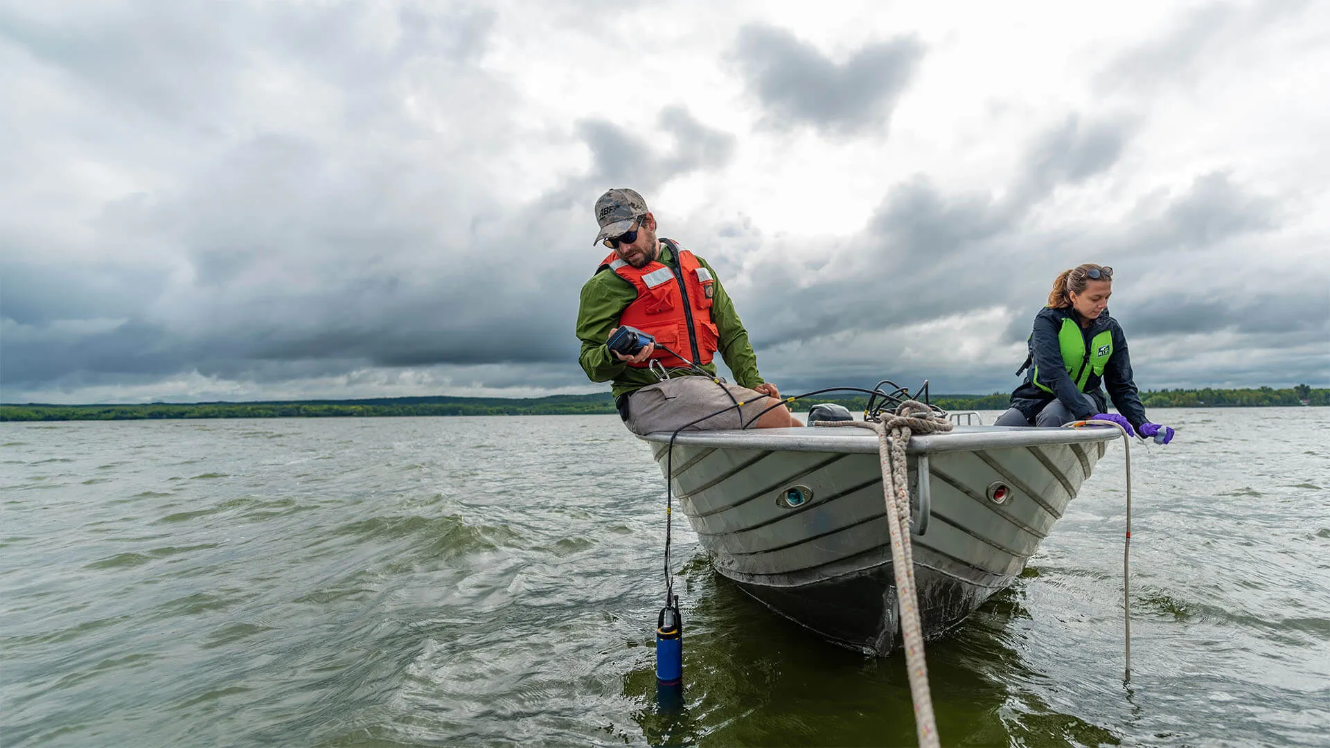 Water researchers on Lake Champlain