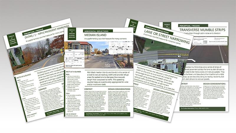 Image of a selection of traffic safety fact sheets