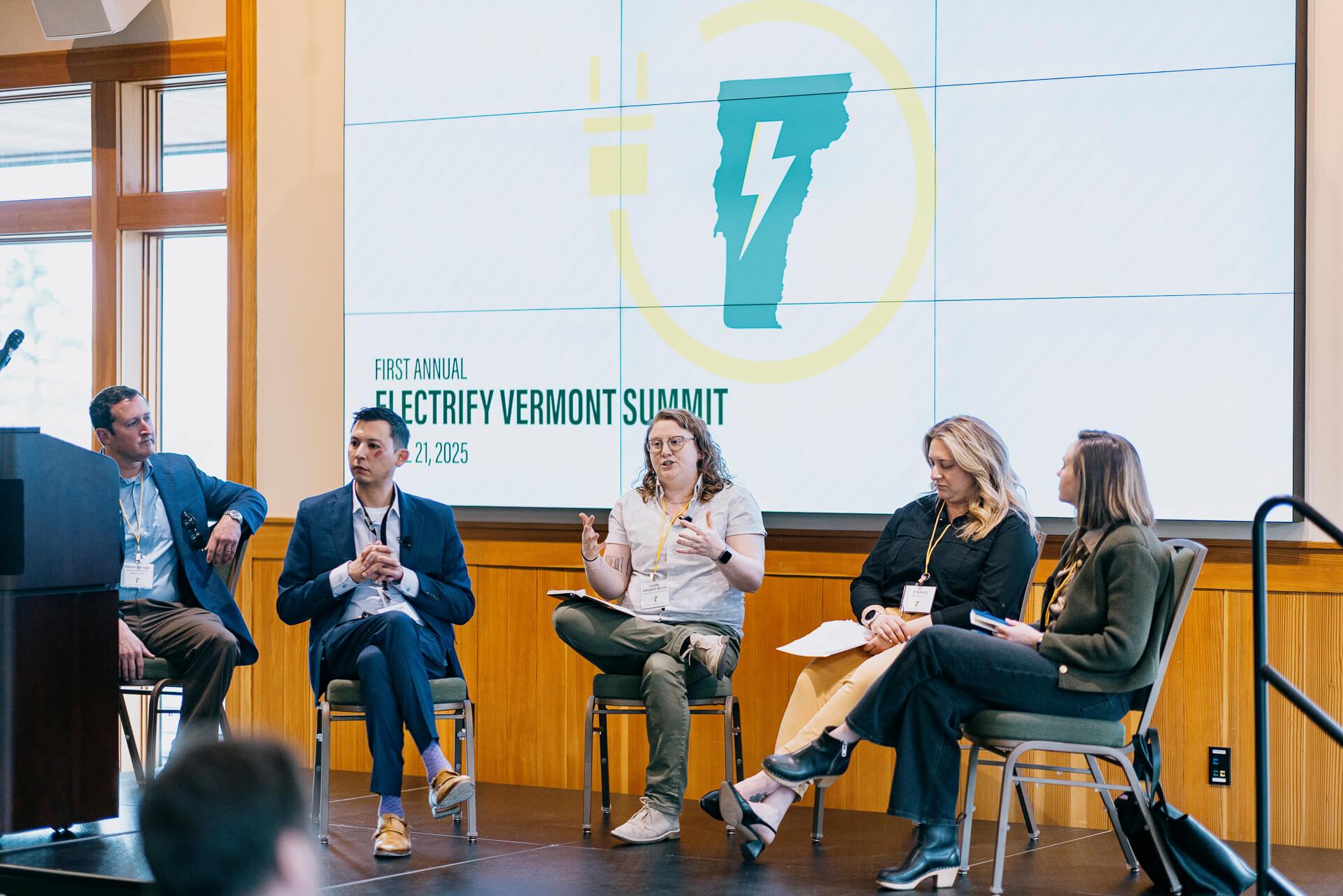 A panel at the Electrify Vermont Summit