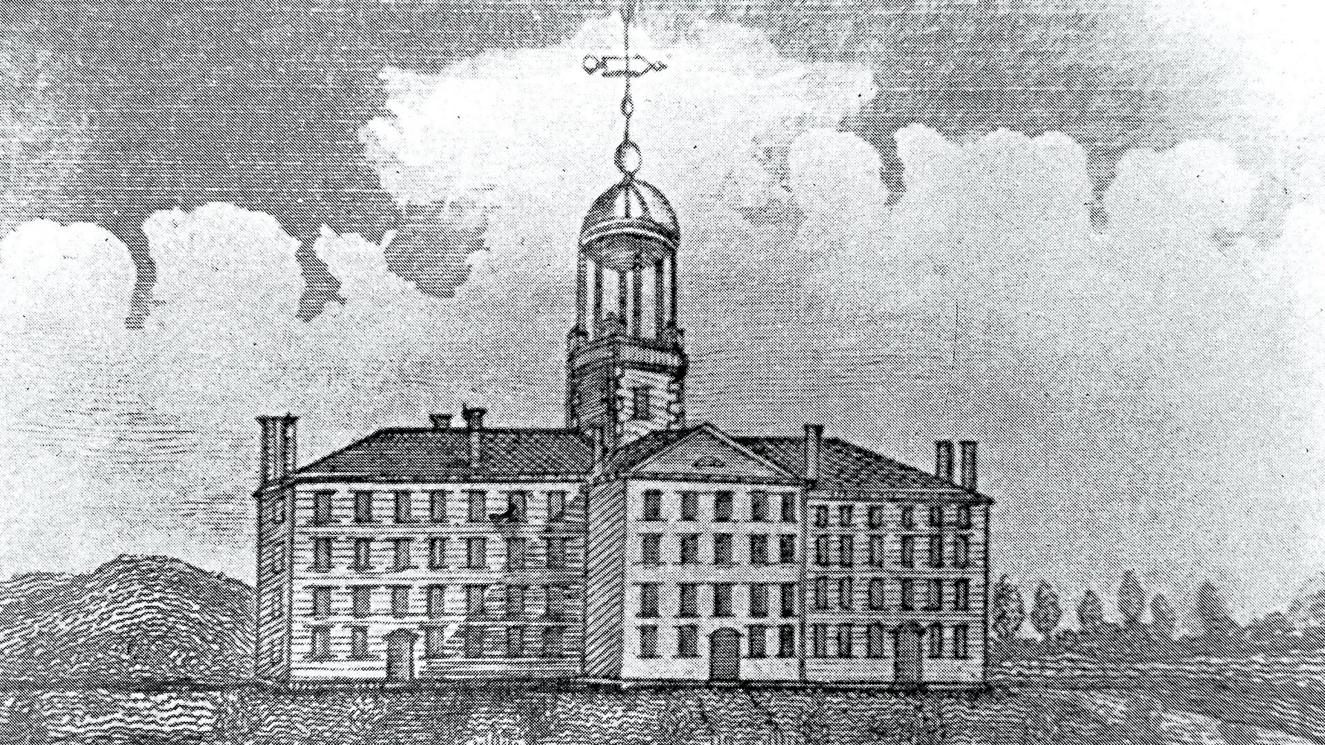 sketch of original old mill building