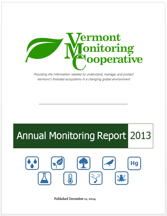 Cover page of the 2013 VMC Annual Monitoring Report