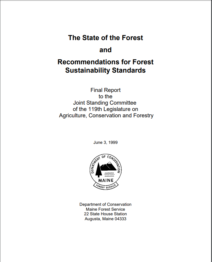 Thumbnail for The state of the forest and recommendations for forest substainability standards