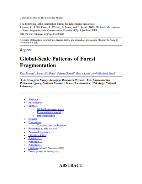 Thumbnail for Global-scale patterns of forest fragmentation