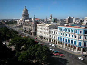 Havana, Parque Central with Capitolio, Theatre Nacional, Hotel Telegrafo
