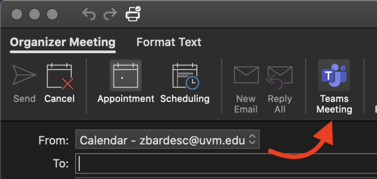 Missing Teams Meeting Button in Outlook for macOS UVM Knowledge Base
