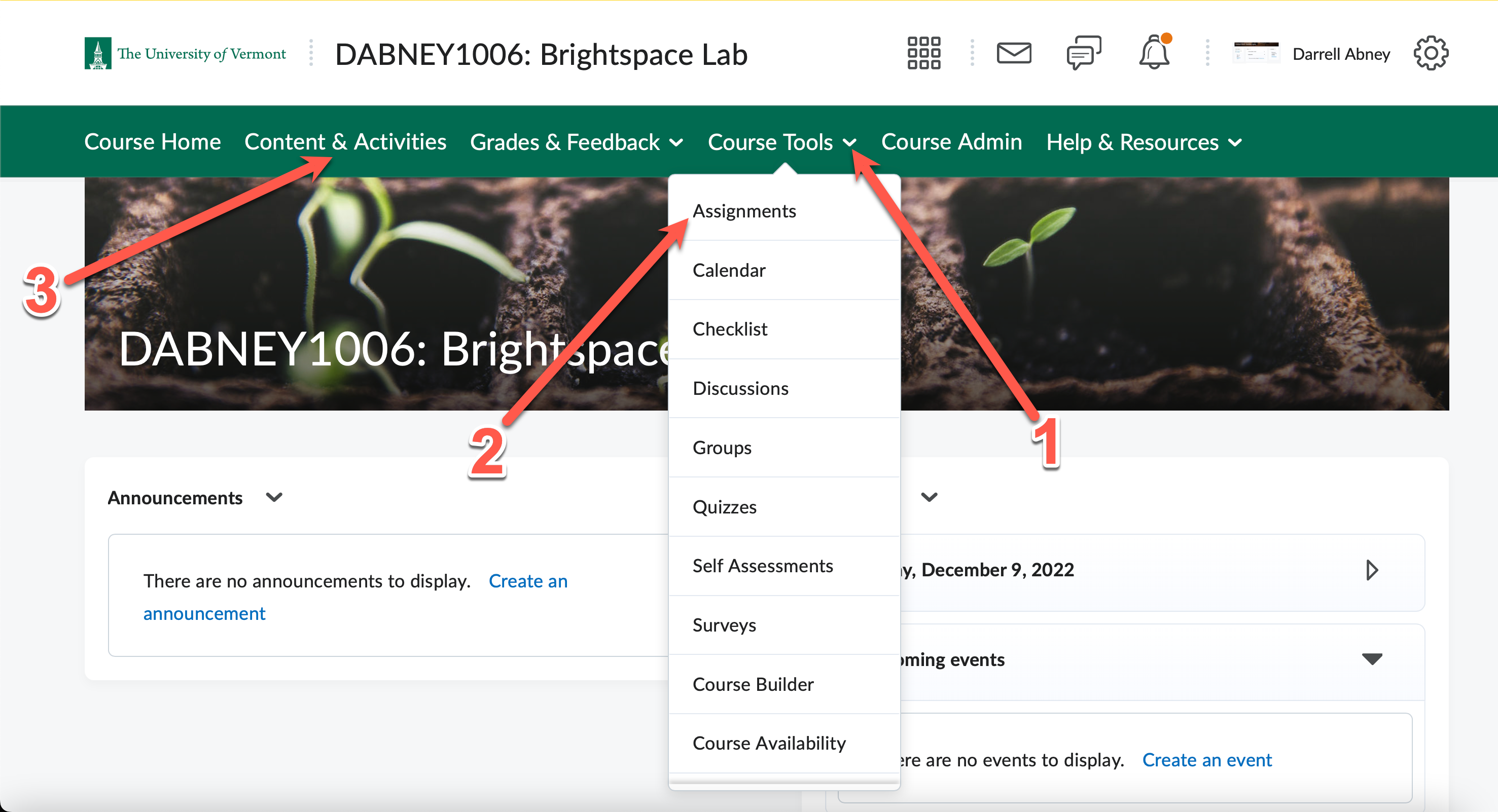 Brightspace – Assignments – UVM Knowledge Base