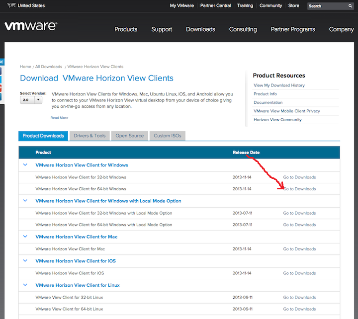 vmware horizon client for windows 7