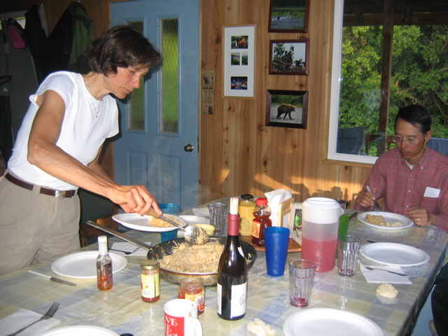 dinner at the lodge