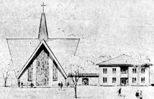 Sketch of the Catholic Center from 1963