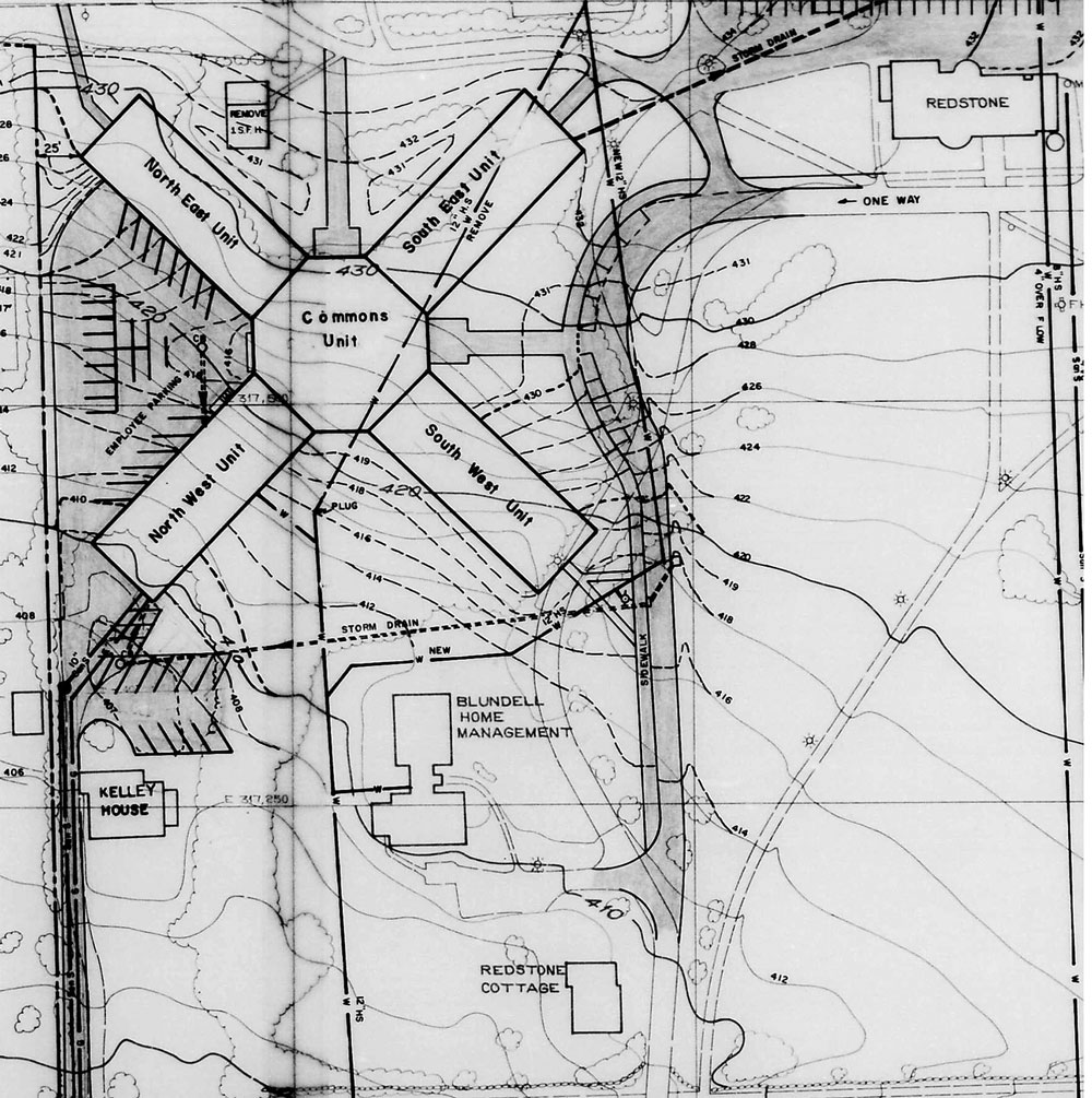 1970 Drawings of proposed dormitory in the Redstone Pines