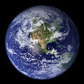 Earth with US facing