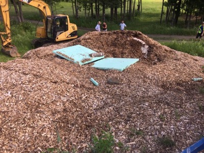 pile before chip removal  (Judy Geer photo)