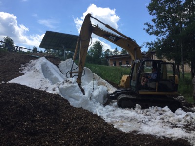 excavating snow